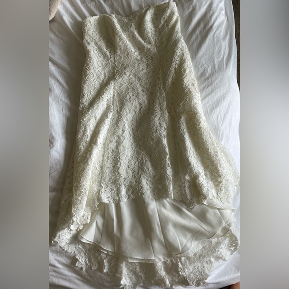 NWT! White lace high low dress from David’s Bridal. - Picture 4 of 5